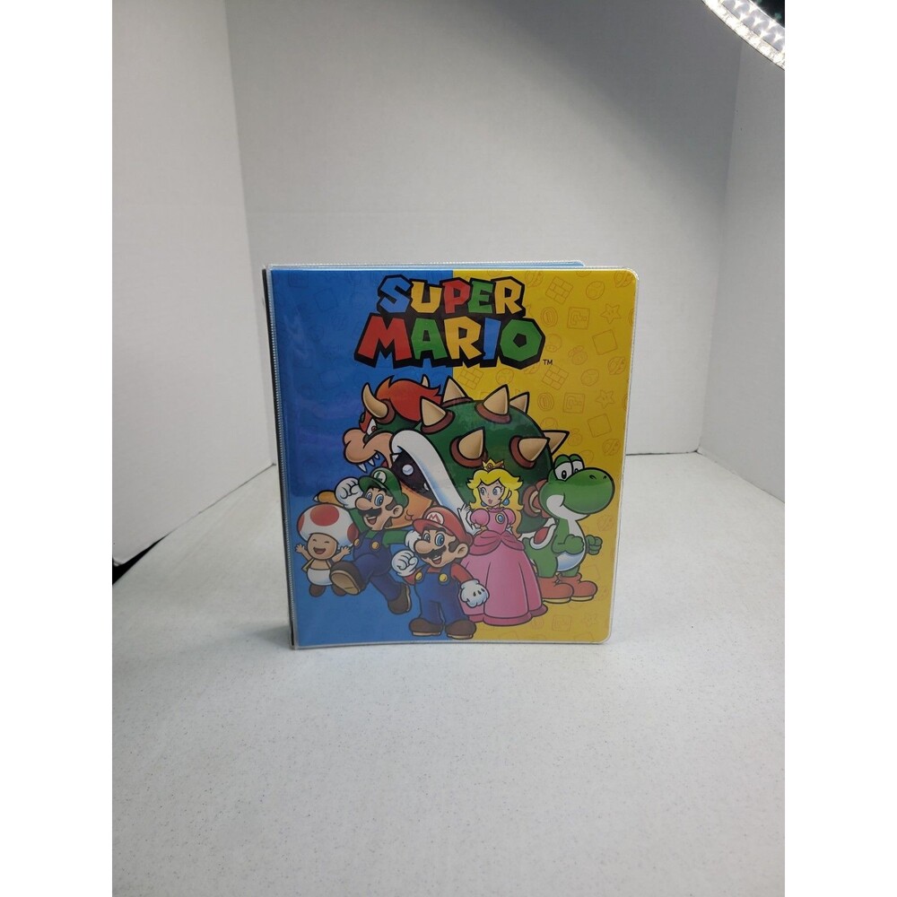 2023 Nintendo Super Mario Brothers 1.5” Vinyl Binder 3-Ring 9.75"  Wide by 11.5"